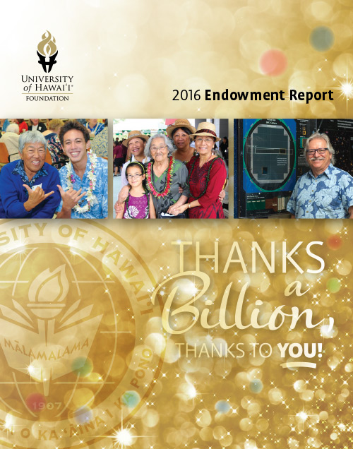 Endowment Report 2016 Cover