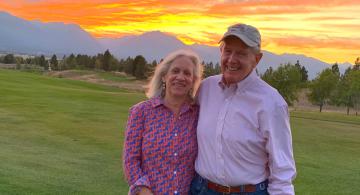 Debra and Arlen Prentice at an event in Montana
