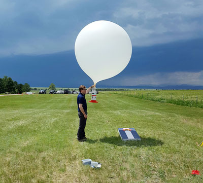 The storm balloon release at the Jonathan Merage Foundation Research Ranch in Colorado.