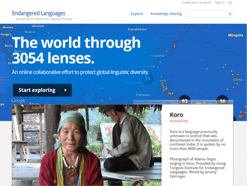 The Endangered Languages Project website developed in partnership with Google will be continuously updated.