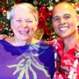 Lani-Kailua Outdoor Circle Scholarship Chair Claudia L. Webster with David Medina, Agriculture Scholarship recipient