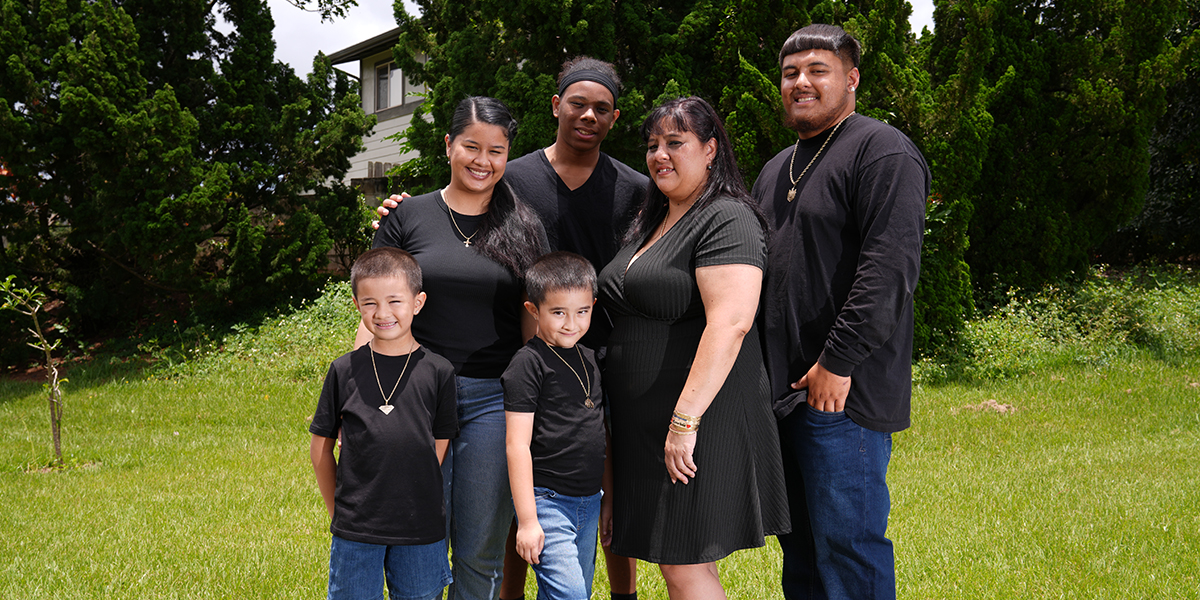 Hokulani Garcia and family