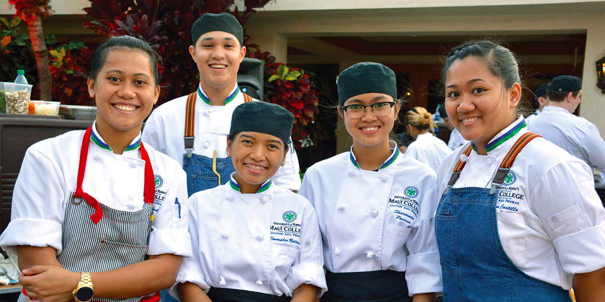 UH Maui culinary students at Noble Chef 2018