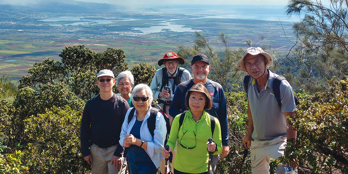 John Hall and hikers
