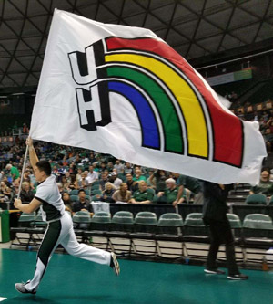 UH Cheer Team Rainbow Flag
