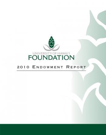 Endowment Report 2010 Cover