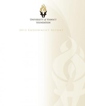 Endowment Report 2012 Cover