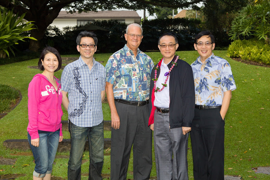 Pictured from left: Tammy and Sammy Chan, Vance Roley, Eddie Lam, and Dr. Tung Bui.