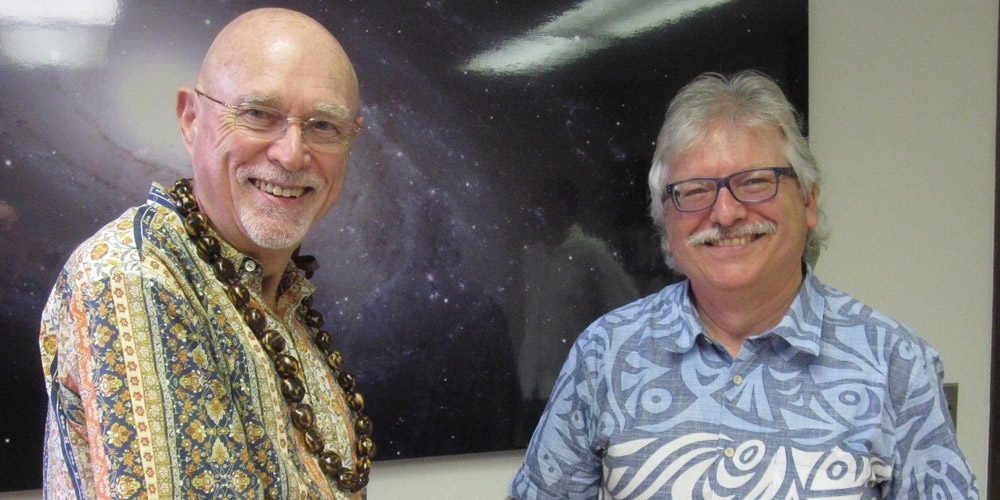 UH Institute for Astronomy (IfA) researcher R. Brent Tully and IfA director Dr. Günther Hasinger